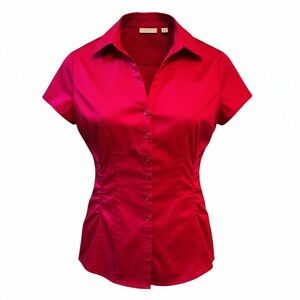 New York & Company Bright Pink Button-Down Shirt